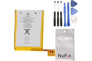 NuFix Battery Replacement for iPod Touch 5th gen A1509 1030mAh 616-0621 with Tools