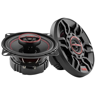 DS18 G4Xi GEN-X 4" 2-Way Coaxial Speakers 120 Watts Max Power 4-Ohm with Mylar Balanced Dome Tweeters - Full Range Car Replacement Speaker - Grill Included - 2 Speakers