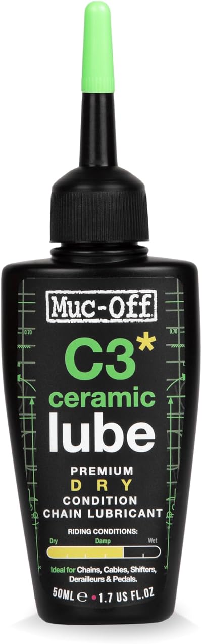 Muc-Off C3 Dry Weather Ceramic Lube 50ml - Biodegradable Bike Chain Oil