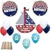 Nautical Sailboat & Anchor Happy Birthday Party Balloon Decoration Kit