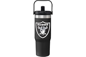 FOCO NFL Unisex-Adult NFL Team Logo Insulated Travel Mug 30oz Straw Tumbler