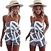 Longwu Off Shoulder Sleeveless Dress Overlay Romper Playsuit Short Jumpsuit