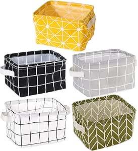 Cabilock - Cesta de almacenamiento portátil (5 unidades), diseño de