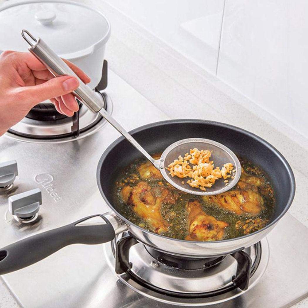 Minlop Edelstahl Küchensieb Feinmaschig Engmaschiger Seiher Feines Edelstahlnetz von Sieben, Abtropfsieben und Seihern, für Quinoa mit Bequemen Rutschfesten Griffen Geschaffen