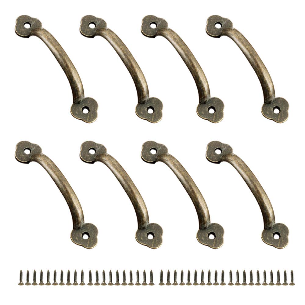 JINXM 8 x Zinc Alloy Rustic Door Knob Handles for Kitchen Barn Doors Garden Shed (100 mm)