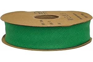Hobby Trendy%100 Cotton Bias Binding Tape (Single Fold) 20mm-13/16inch (10meters-10.93yards) for Sewing, Seaming, Binding, Hemming, Piping, Quilting (Green)