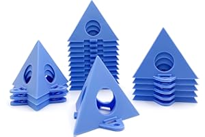 Qgond 20pcs Painters Pyramids Stands, Heavy-Duty Painting Tripods for Cabinets & Doors with Locking Design, Stackable Mini Cones for Smooth Finishes, Supports Up to 250 Pounds - Ideal for DIY & Professional Projects (blue)