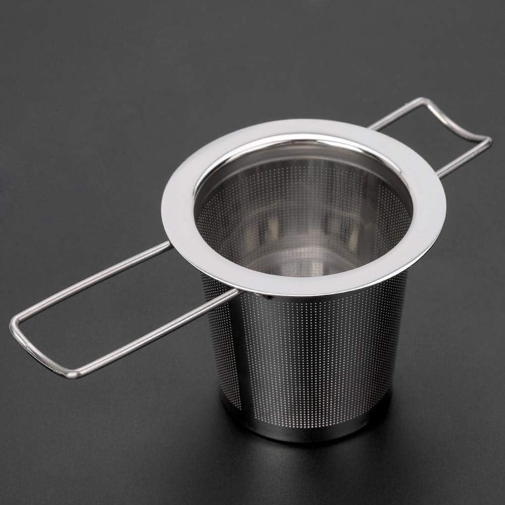 IEEDFJKK - Infuseur à Thé En Acier Inoxydable - Long Manche ABS Anti-Chaud - Filtre Maille Fine - Rose