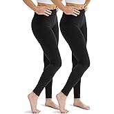 DEVOPS Women's 2 Pack High Waisted Ultra Soft Basic Leggings