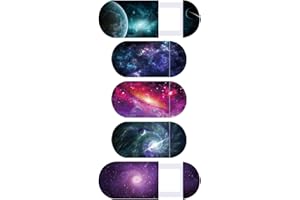 worldbnr Laptop Camera Cover Slide (5 Pack),Thin Web Camera Cover for Laptop, Desktop, PC, iPad, iMac, Tablet,Protecting Your Privacy Security (Universe)