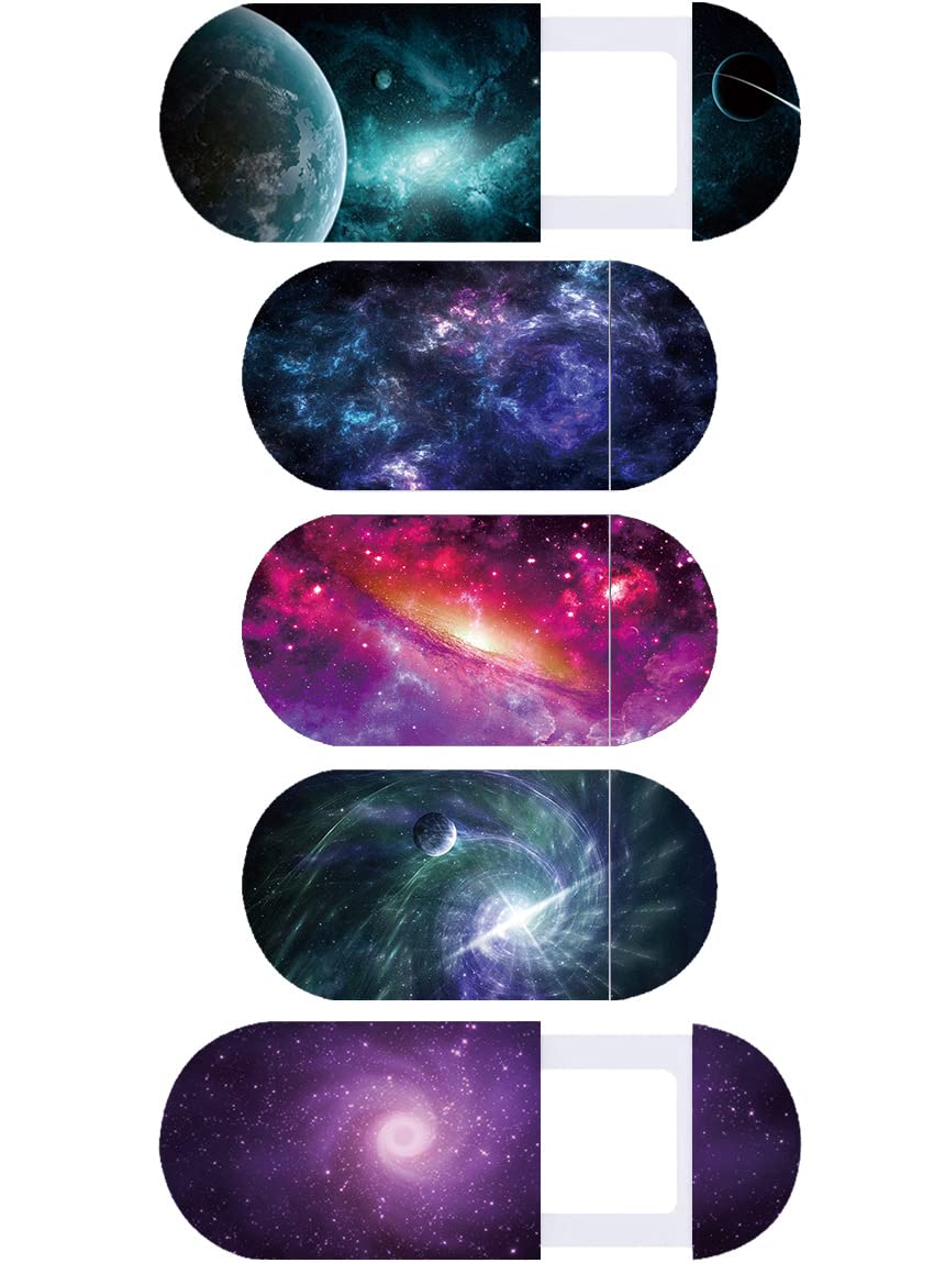 Photo 1 of worldbnr Laptop Camera Cover Slide (5 Pack),Thin Web Camera Cover for Laptop, Desktop, PC, iPad, iMac, Tablet,Protecting Your Privacy Security (Universe)