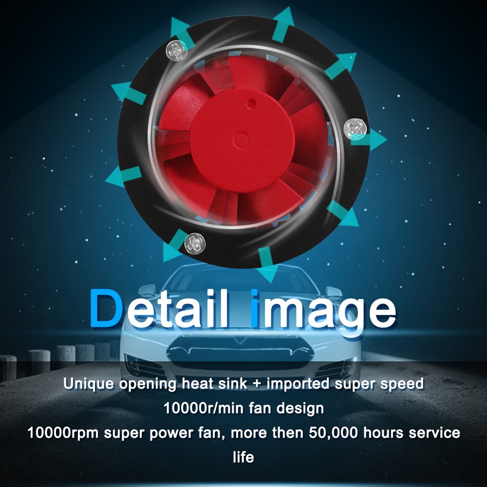 H11/H8/H9 LED Headlight Bulbs Conversion Kit, IP68 Waterproof, 80W COB Chips Conversion Kit, 8000Lm 6000K, Cool White - 3 Year Warranty, Pack of 2