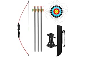 DOSTYLE 44" Bow and Arrow Set for Kids Children Outdoor Youth Recurve Bow Junior Archery Training for Kids 8-12 Teams Game Gift