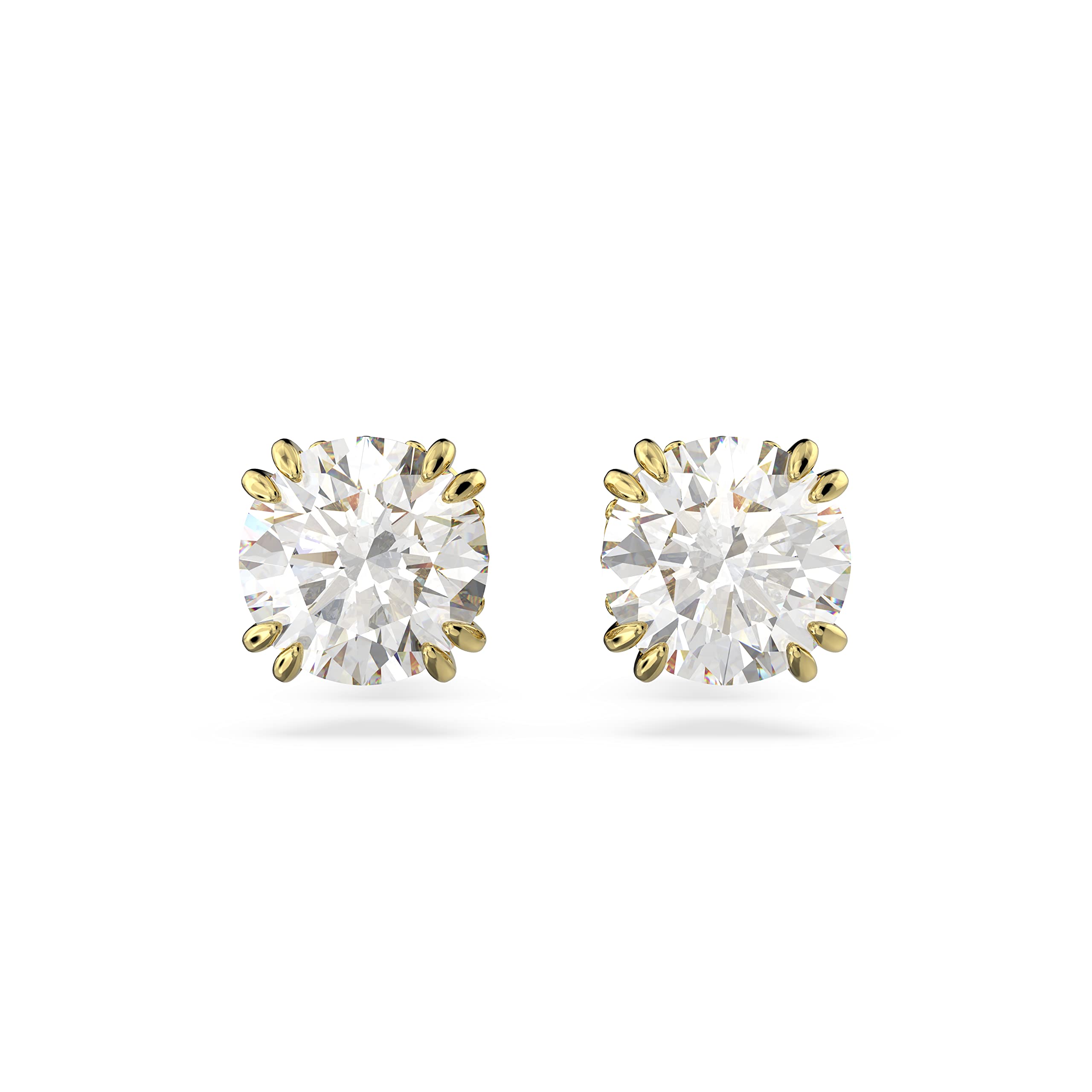 Swarovski Constella Stud Earrings, Round Cut, Clear Crystals, Gold-tone Finish, Part of the Constella Collection Image Swarovski Constella Stud Earrings, Round Cut, Clear Crystals, Gold-tone Finish, Part of the Constella Collection Image