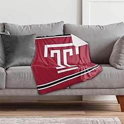 Temple University Owls Primary Logo Stripes Sherpa