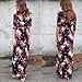 Kshion Women V Neck Boho Long Maxi Evening Party Beach Dress Floral Sundress
