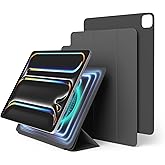 elago Magnetic Folio Case for iPad Pro 13 inch Cover (M5, M4) - Back Plate can be Attached to Metal Materials, Wake/Sleep functionality, Compatible with Apple Pencil 2 [Dark Grey]