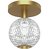 Alora FM321201NB Marni Flush Mount, LED, Natural Brass