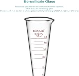 Stonylab 50ml Borosilicate Glass Graduated Cylinder with Wide Mouth and Pour view 3