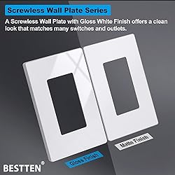 BESTTEN 30 Pack Screwless Decorator Wall