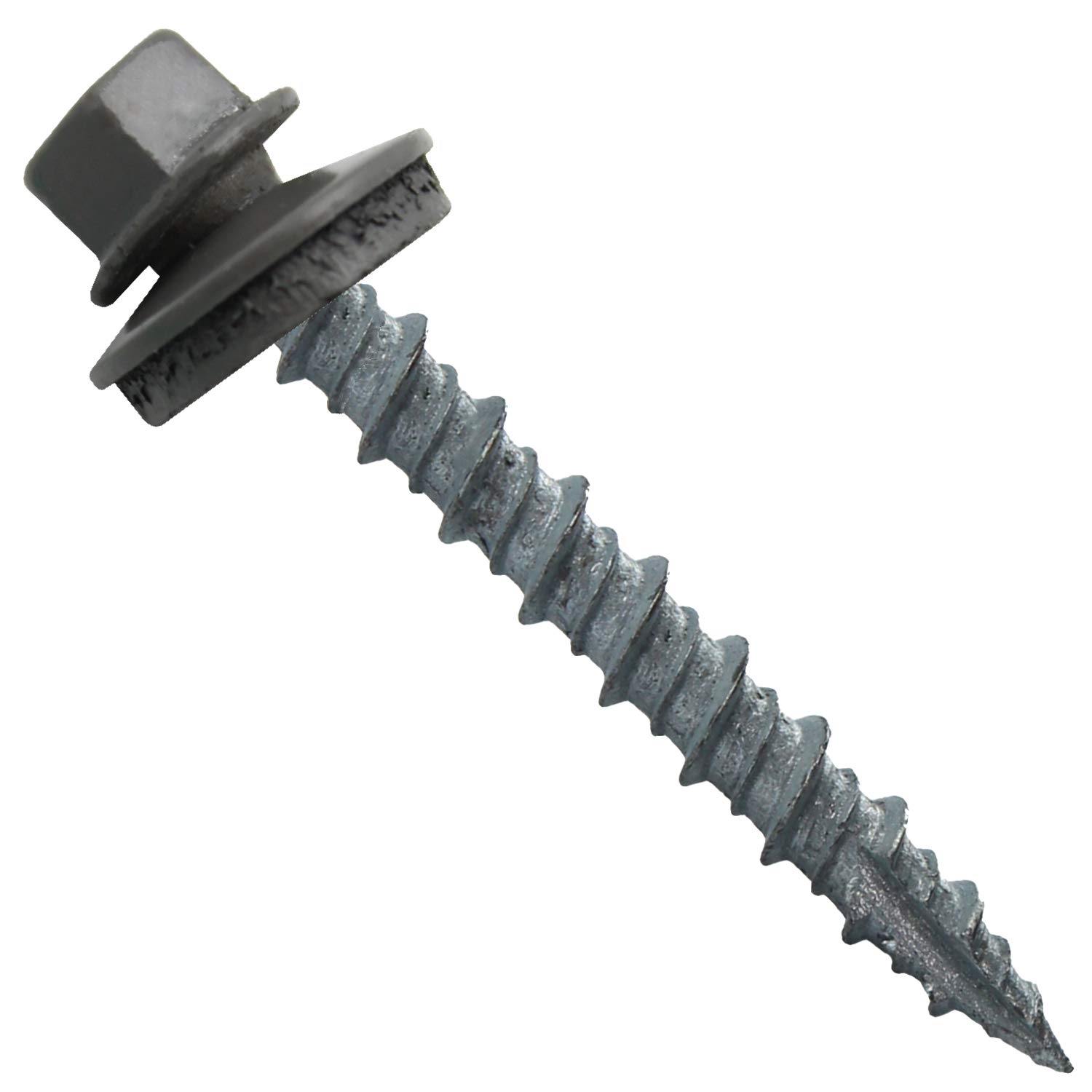 Metal ROOFING SCREWS Bulk (1000) Screws x 11/2ʺ CHARCOAL GRAY Hex
