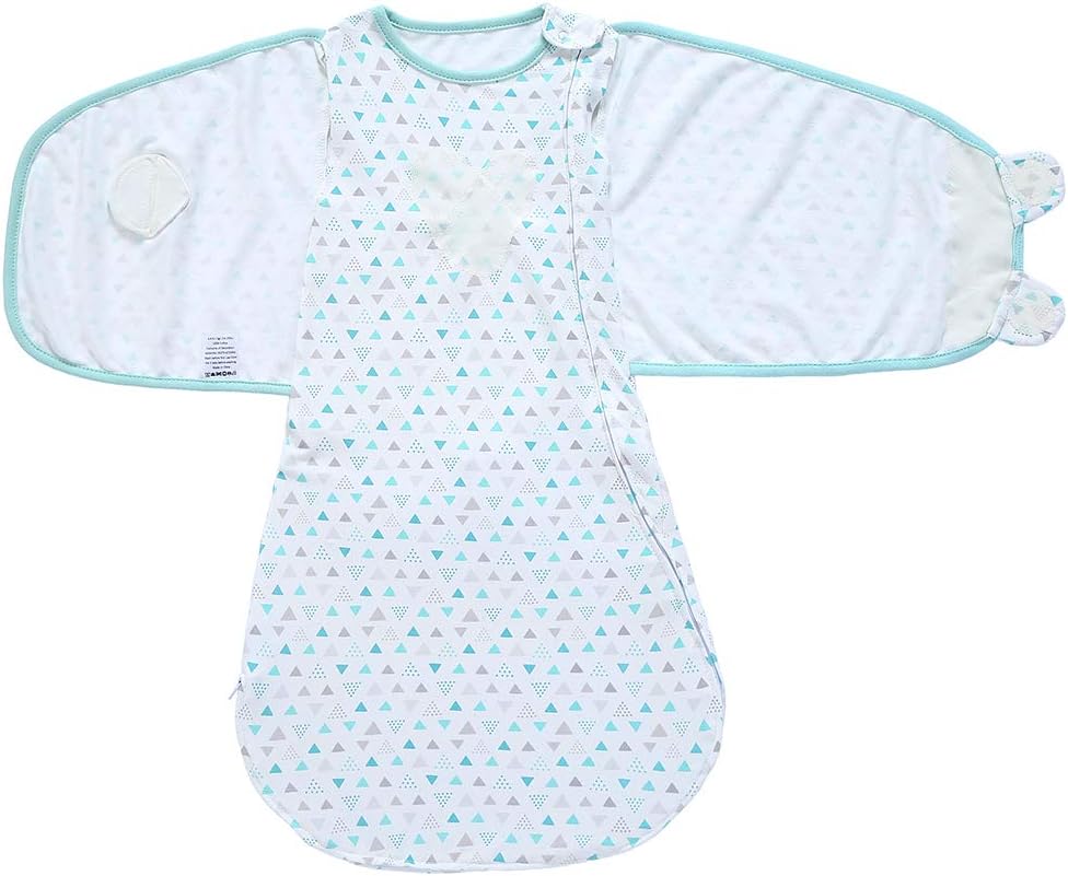 Enrich YLife Cotton Baby Sleeping Bag Swaddle Wearable Blanket for babay Boys and Girls, 4 Season, 0-3 Months (White)