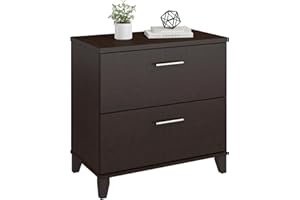 BUSH HOME Bush Furniture 2 Drawer Lateral File Cabinet, Letter and Legal-Size Document Storage for Home or Professional Office, Somerset Collection, Mocha Cherry