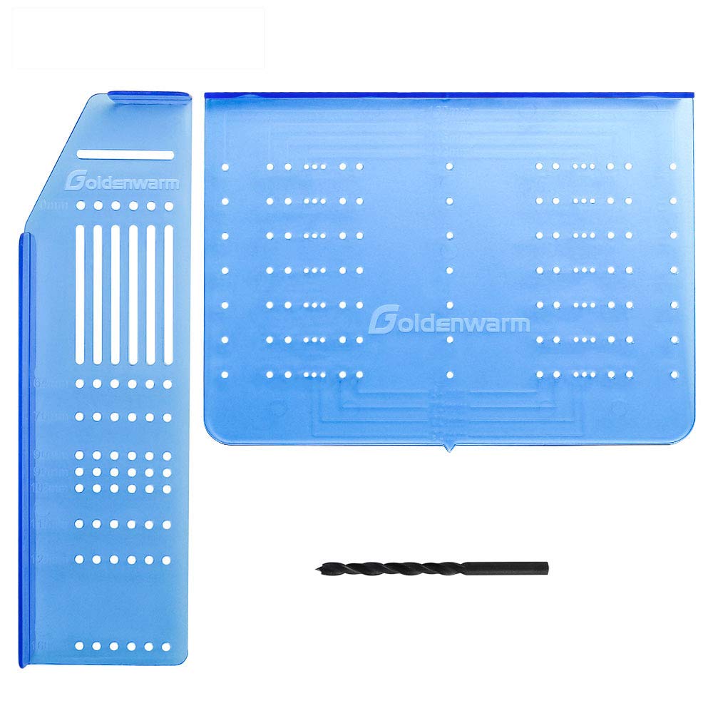 goldenwarm Handle Knobs Drilling Template for Furniture Handles Cabinet Handles Drawer Handles and Knobs Assembly Tool TM160