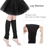 Ronilp 80s Fancy Dress Kit for Women Tutu Leg Warmers Fishnet Gloves Sunglasses view 7
