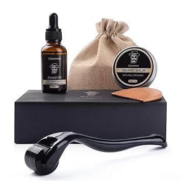Amazon Com Beard Growth Kit Derma Roller With Beard Growth Oil