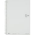 KOKUYO Blank Spiral Notebook, 8.3'' x 5.8'' Business Unruled Journal A5 Soft Ring Notebooks, 80 Perforated Sheets, Plain Sketchbook for Drawing, White Soft PP Cover. Japan Import (SU-SV338BT-W)