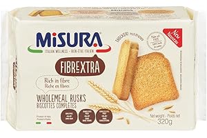 Misura Fibrextra Rusks, Rich in Fibre, Wholemeal, Italian Wellness, Non GMO, 320g
