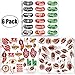 WAVEJOE Football Face Temporary Tattoos, Football Party Favor Supplies for Super Bowl Birthday Party Decoration（6 Sheets）