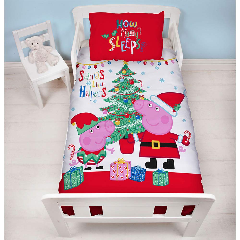christmas cot bed sheet