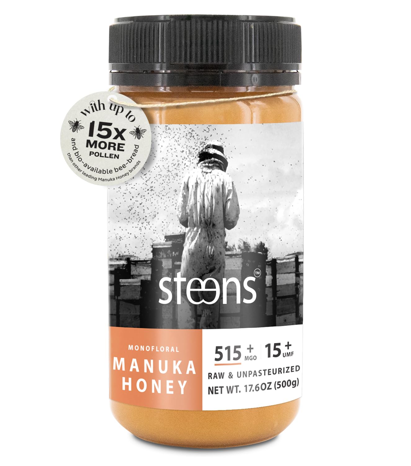 Steens Manuka Honey - MGO 515+ - Pure & Raw