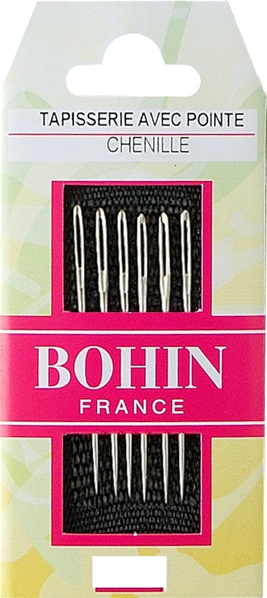 Bohin 00934 Clover Embroidery Needles with point (22), Grey|black|red|beige
