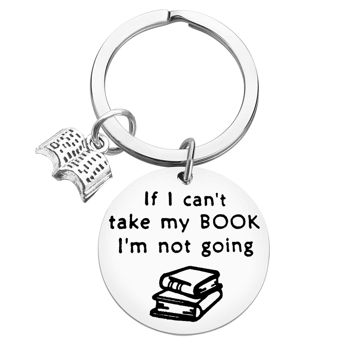 Dabihu Book Lover Gifts Keychain Reading Book Club Keyring Bookworm Reading Lover Gift Librarian Gift Bibliophile Gifts for Women Men Reader Writers