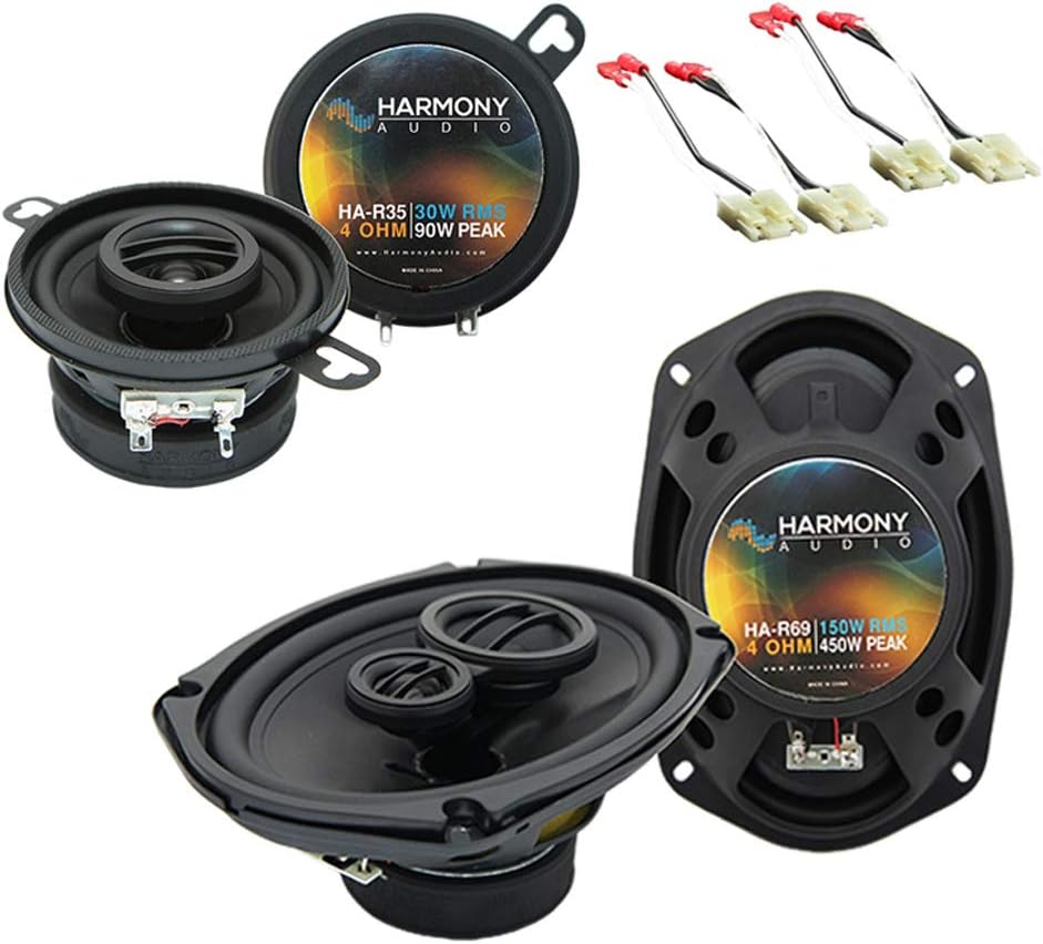 Amazon Com Harmony Audio R35 R69 Factory Speaker Replacement Package Compatible With Chevy Cavalier 1982 1983 1984 1985 1986 1987 1988 1989 1990 Car Electronics