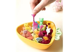 10 Pcs Food Fruit Fork Picks for Kids Cute Animals Bento Box Decor ForksCake Little Forks Dessert Forks Mini Cartoon Toothpic