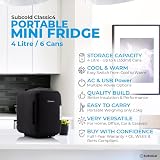 Subcold Classic4 Mini Fridge Cooler & Warmer 4 Litre AC USB Black view 3
