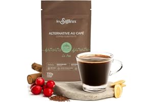 LES SIFFLEUX Coffee Alternative (Pop, Dark Roast, 150g) Made From Cranberries, Burdock & Astragalus, Brewing Powder Drink - C