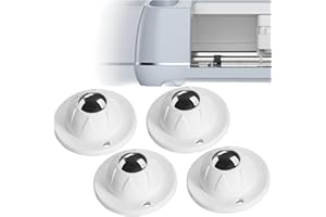 FEOXSHAL Self Adhesive Caster Wheels for Cricut, 360° Swivel Wheels Universal for Cricut Maker/Explore Air Machines & Furniture & Appliances, 220 LBS Load Capacity Stainless Sticky Pulley, Set of 4