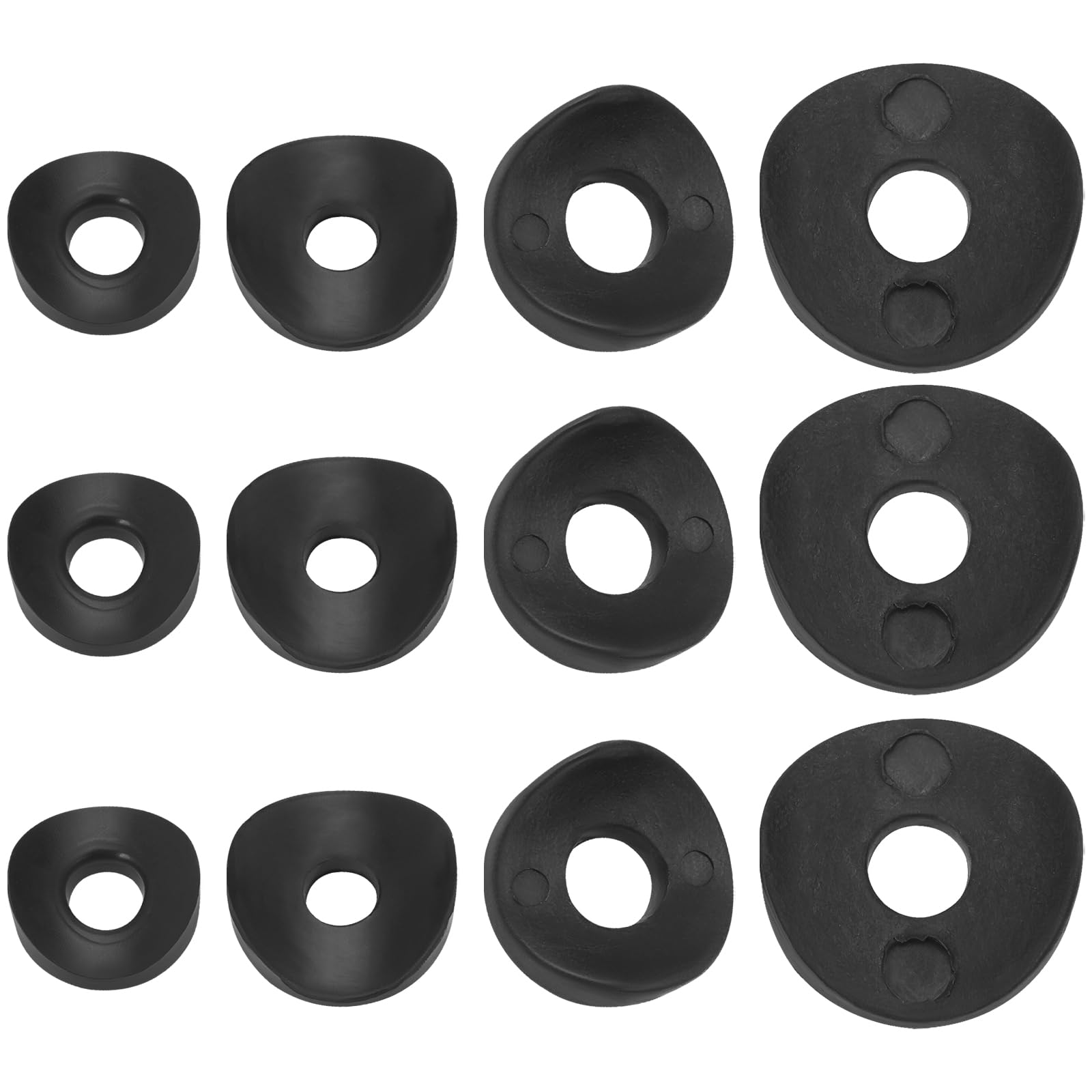 SG Store 100pcs Bushings Spacers Round Pipe Washers M6 M8 Black Plastic Curved Washers Plastic Spacer Sleeves Round Tube Seals for Furniture Foot