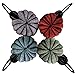 Mooker 4 Pack with Four Colored Loofah Mesh Pouf Set,Bath Sponge for Exfoliating Scrub