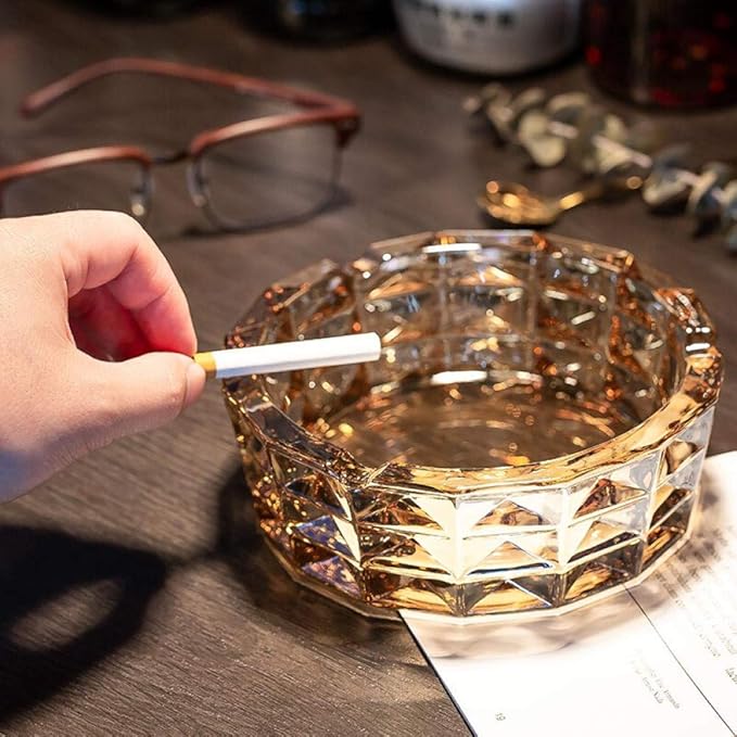 ashtrays indoor ashtray Creative fashion glass ashtray household lead