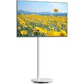 Suptek Mobile Cart for 13-42" Displays, Adjustable Rolling TV Stand with VESA Mount, Compatible with Touch Screen Monitor and Portable TV, White (ML1332BW)