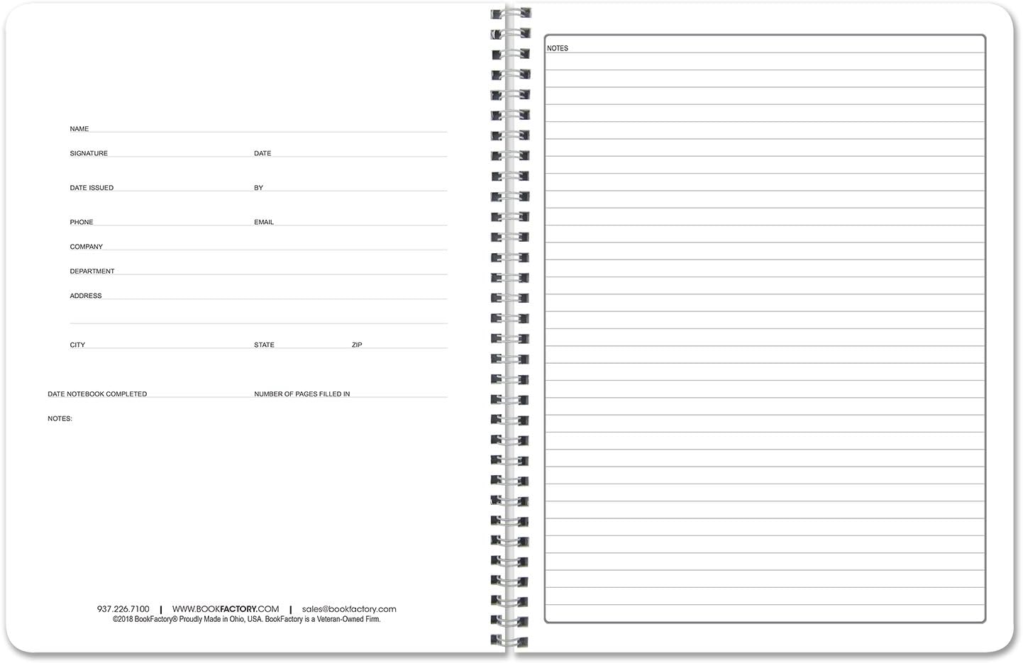 BookFactory Meeting Notebook/Business Meeting Book - Black, 120 Pages (Ruled Format), 8.5" x 11", Wire-O Bound (MTG-120-7CW-A-(Meetings-K)) : Office Products