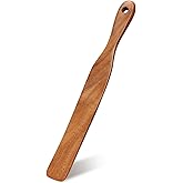 Skinny Wooden Spurtle for Sourdough Bread Baking Supplies Essentials Sourdough Starter Whisk Stirring Spoon Teak Wood Spatula for Cooking Utensils Spurtles Kitchen Tools Mixing Jar Spatulas Scraper