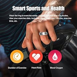 Qjijolz Smart Ring for Women Men, Fitness Tracker