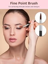 TEOYALL Eyeliner Brushes Set 4 pcs Ultra Thin Angled Flat Point Precision view 6